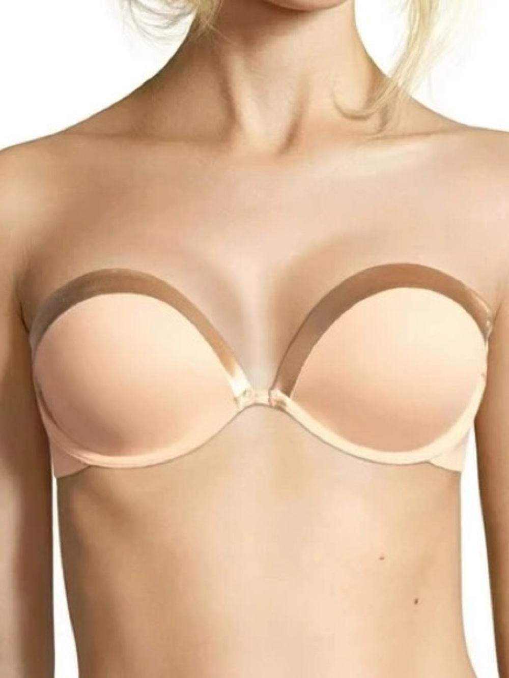 Maidenform Women's Strapless Plunge Underwire Bra, style 08458 Beige 38C